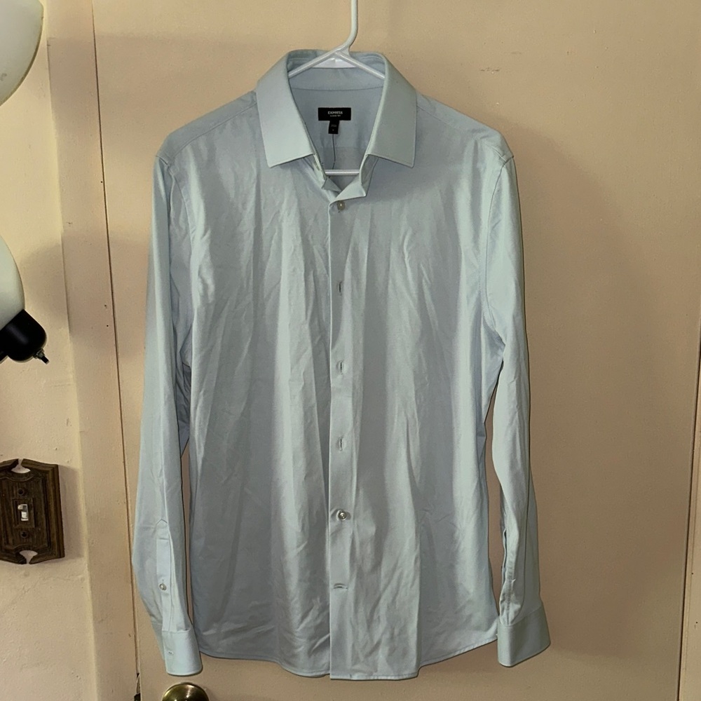 Express Sky Blue Men's Dress Shirt
